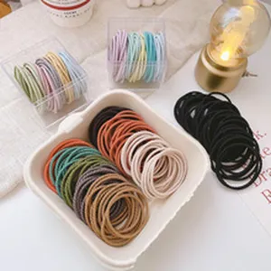 Seamless Elastic Hair Ties Macaron Hair Scrunchies Rubber Bands For Women Girls Daily Hair Styling Accessories