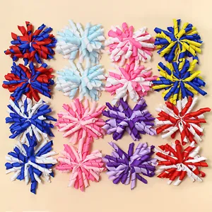 Handgemaakte Kurkentrekker Lint Haarspelden Voor Kinderen Bloemenpatroon Polyester IJzer Haaraccessoires Voor Baby Meisjes