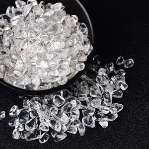 Natuurlijke Kwartskristal Chips Helende Reinigende Stenen Bulk Onregelmatige Gepolijste Decoratieve Kiezel Voor Aquarium Huis