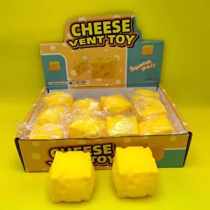 Square Mini Cheese Squishy Toy Soft Slow Rebound Stress Relief Squeeze Toy For Kids And Adults Fidget Butter Stick Peanut