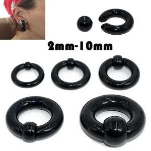 Acrylic Universal Captive Bead Ring For Body Piercing Big Size BCR Ring For Ear Nose Septum Lip Nipple Punk Style Piercing Jewelry Unisex