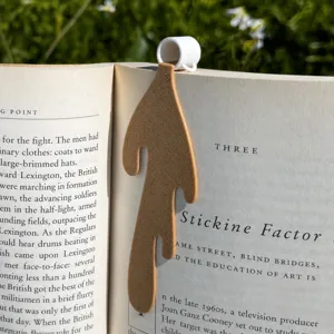 Creative Spilled Coffee Bookmark Leather Decoration Novelty Unique Cup Shape Page Marker For Readers Office School Supplies