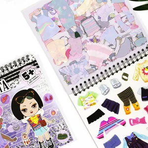 Fashionista Sketching Sticker Coloring Book Girls DIY Creative Dress Up Interior Design Beauty Makeover Drawing Activity Gift