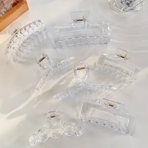 Große Transparente Acryl Haarklammern Für Damen Rutschfeste Geometrische Haarklammern Handgefertigte Mode Haarstyling Accessoires