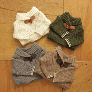 Maglione in Maglia per Cani Autunno Inverno Vestiti Caldi per Cani Morbido Maglieria con Alamaro per Cani Piccoli Gatti Cuccioli
