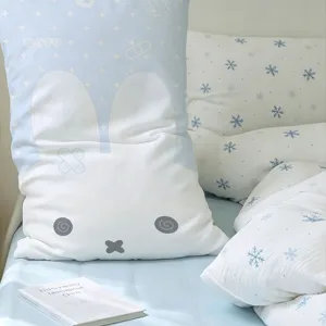 Soft Plush Cartoon Rabbit Bolster Pillow For Bed Sofa Decor Korean Style Small Fresh Long Throw Cushion For Car Office