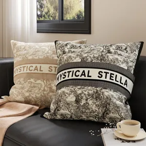 Cojín Decorativo de Lujo Francés de Peluche para Sofá Sala de Estar Cama Oficina Estampado de Animales del Bosque Cojín Lumbar Con Inserto Opcional