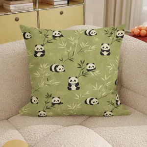 Nettes Cartoon Panda Sofa Wurfkissen Plüsch Dekorative Kissen Für Wohnzimmer Büro Auto Home Decor Quadratischen Panda Kissenbezug