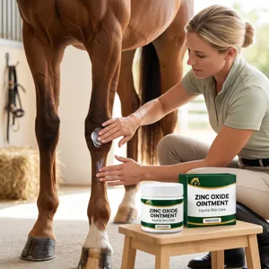 Pomata all'Ossido di Zinco per Cavalli Cura della Pelle Equina Crema Protettiva e Lenitiva per Zampe e Talloni d'Allevamento