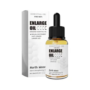 15 ml hydraterende massageolie voor mannen in een glazen pipetfles met bijpassend wit doosje