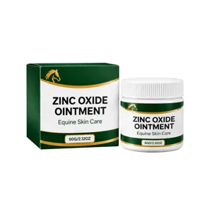 Unguento all’ossido di zinco per la cura della pelle equina, scatola verde e vasetto bianco da 60 g