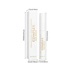 Weiße Nagelserum-Box und Applikatorfläschchen nebeneinander, mit 3-ml-Angabe und Maßlinien