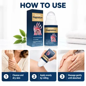 Guía en tres pasos: preparar la piel, aplicar el roll-on de magnesio y masajear suavemente