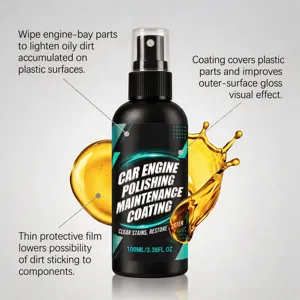 Botella pulverizadora negra de 100 ml junto a una salpicadura de aceite dorado sobre fondo gris claro