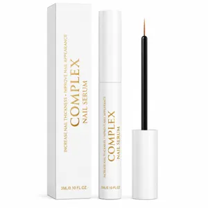 Nagelpflege-Serum mit Pinselapplikator, 3-ml-Fläschchen und passender weißer Schachtel