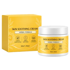 Herbal skin soothing cream, 50 g, shown in a white jar with matching yellow box packaging