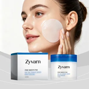 Zyvarn Pore Smooth Pads AHA BHA Panthenol Gentle Exfoliating Moisturizing Pore Cleaning Face Treatment Cotton Pad