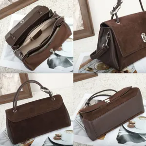 Four-panel view showing the bag's lined interior, zip pocket, side gusset, back and flat base.