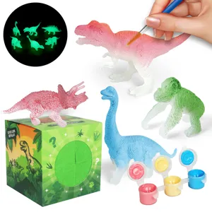 DIY Leuchtendes Dinosaurier Malspielzeug Kit Kinder Kreatives Graffiti Blind Box Party Mit Acrylfarben Pinseln Pädagogische Aktivität