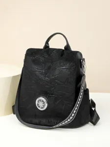 Women's Fashion Anti-theft Backpack Large Capacity Travel Bag Retro Plush Texture Multi-functional Shoulder Bag For Daily
