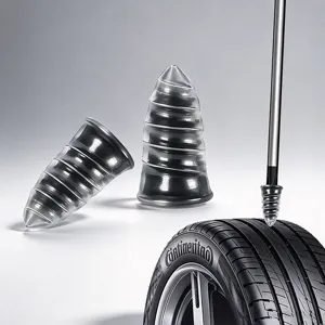 Clous en Caoutchouc de Réparation de Pneu à Vide Vis Champignon pour Voiture Moto Véhicule Électrique Outil de Réparation Rapide