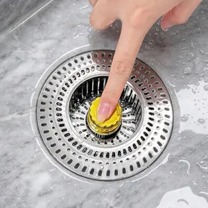 Universal Kitchen Sink Bounce Core Strainer Stainless Steel Anti-Clogging Drain Plug Filter Basket For Sink Wash Basin