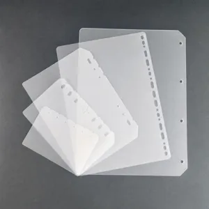 Intercalaires de Classeur en PP Translucide Givré pour Cahier A4 A5 A6 A7 B5 Onglets d'Index en Plastique Givré Fournitures Bureau