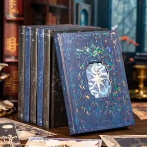 Vintage Starry Sky Handbook Writing Paper Hot Stamping Celestial Journal For Scrapbooking DIY Journaling Material Notebook