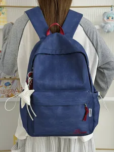 Sac à Dos Scolaire en Nylon Décontracté Japonais Grande Capacité Avec Pendentif Étoile Étudiants Hommes Femmes Léger