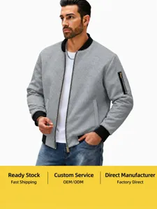 Veste en Tricot Gaufre pour Hommes Col Montant Fermeture Éclair Décontracté Couleur Unie Cardigan Chaud Épais Top