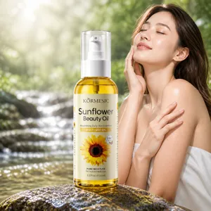 KORMESIC Sunflower Seed Beauty Oil Serum Moisturizing Brightening Repairing Facial Body Care Sunflower Oil Skincare For Women Men Daily Use
