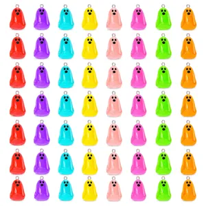 Colorful Halloween Ghost Resin Charms Pendant DIY Jewelry Making Accessories For Necklace Keychain