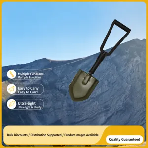 Outil de Tranchée Pliable Multifonctionnel en Acier au Carbonie Pelle Tactique Portable Militaire de Camping pour Randonnée Survie Jardinage