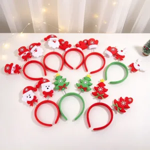 Christmas Party Headbands For Kids Adults Santa Snowman Reindeer Bear Christmas Tree Spring Headband Holiday Decor Gifts