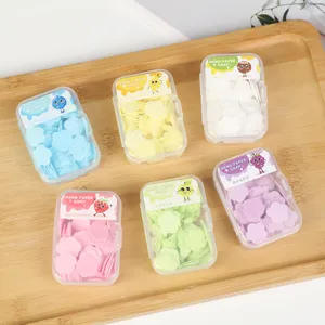 Portable Disposable Flower Petal Soap Sheets Travel Hand Washing Paper Soap For Kids Adults Outdoor Hygiene Mini Soap Sheets
