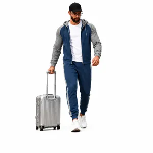 Men's Hooded Tracksuit Polyester Fleece Color Block Zipper Jacket And Drawstring Sweatpants Casual Sports Top And Bottom