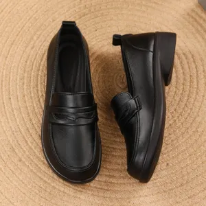 Women Comfort Loafers Soft Sole Mom Shoes Flat Pregnant Women Casual Slip On Walking Shoes Microfiber PU Casual Single Shoes