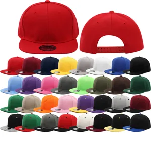 Gorra de Béisbol de Ala Plana Unisex Poliéster Color Sólido Hip Hop Streetwear Protección Solar Sombrero Snapback Ajustable
