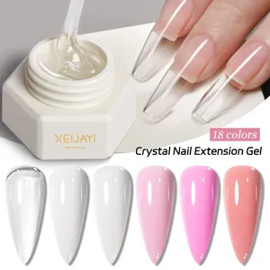 Solid Nail Extension Gel Non Stick Solid Manicure Gel For Shaping Building Quick Extension Nail Art UV LED Manicure Gel