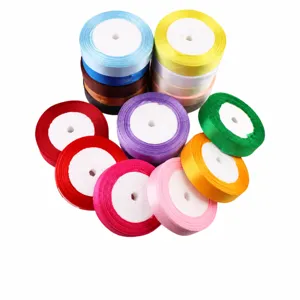 Nastro in Raso di Poliestere Nastri in Tessuto Colorato per Confezione Regalo Fai da Te Matrimonio Festa