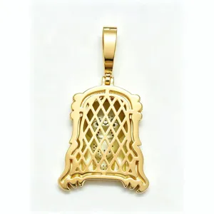 Hip Hop Retro Charakter Anhänger Halskette Kupfer Zirkonia Full Strass Herren Mode Schmuck Gold Silber Twist Kette Halskette