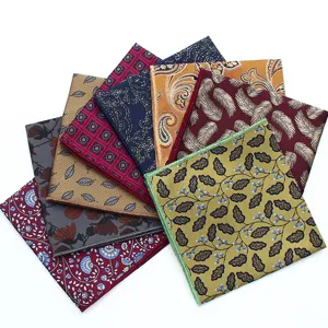 Pochette de Costume Homme Affaires Paisley Floral Jacquard Mouchoir Pour Costume Mariage Banquet Fête Polyester Accessoires Homme