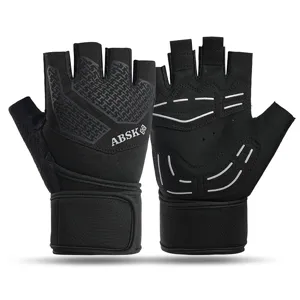 Unisex Halbfinger Fitnesshandschuhe Mit Handgelenkstütze Rutschfest Atmungsaktiv Workout Gym Handschuhe Für Gewichtheben Radfahren Langhanteltraining Sportzubehör