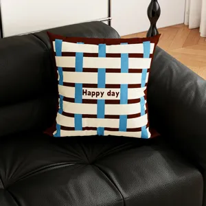 Amerikaanse Retro Bauhaus Sierkussen Geometrische Zachte Pluche Kussenhoes Voor Sofa Kantoor Auto Slaap Decoratief Kussen