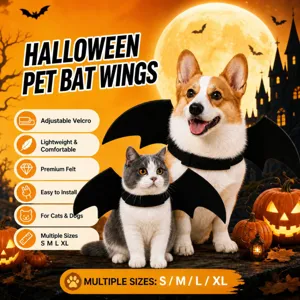 Halloween Pet Bat Wings Costume Lightweight Felt Funny Adjustable Bat Wings For Cats And Small Dogs Party Dress Up Accessory