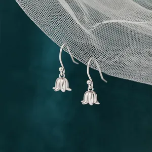 Lily Of The Valley Flower Hook Earrings For Women Fresh Pastoral Style Copper Drop Earrings Elegant Jewelry Summer Gift