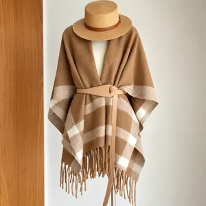 Vintage Jacquard Schultertuch Schal Für Damen Winter Warm Quaste Schal Mit Ethnischem Geometrischem Muster Eleganter Doppelseitiger Wickel Für Reise Alltag