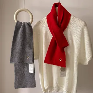 Damen Winter Kaschmir Strickschal Warm Einfarbig Halswärmer Elegant Weich Strick Kreuzwickel Mode Pendeln Schal