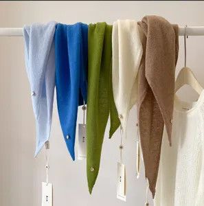 100% Wolle Dreieck Schal Für Damen Einfarbig Verdickt Warm Winter Halswärmer Rauten Strickschal Eleganter Pendler Schal Zubehör Geschenk