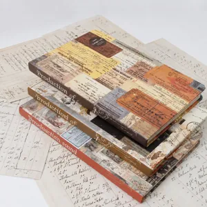 European Vintage Hardcover Journal A5 Kraft Paper Notebook Thick Inkproof Retro Collage Scrapbooking Stationery Gift For Office Home
